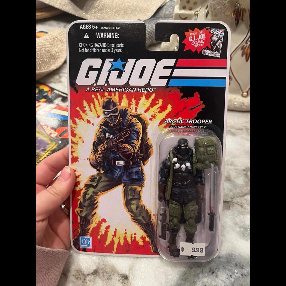 GI JOE 25th ANNIVERSARY COMIC SERIES‎ ARCTIC TROOPER SNAKE EYES ACTION FIGURE
